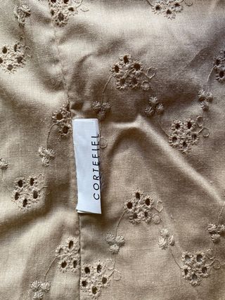 Cazadora de piel vintage Cortefiel beige talla M