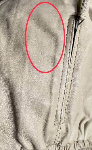 Cazadora de piel vintage Cortefiel beige talla M