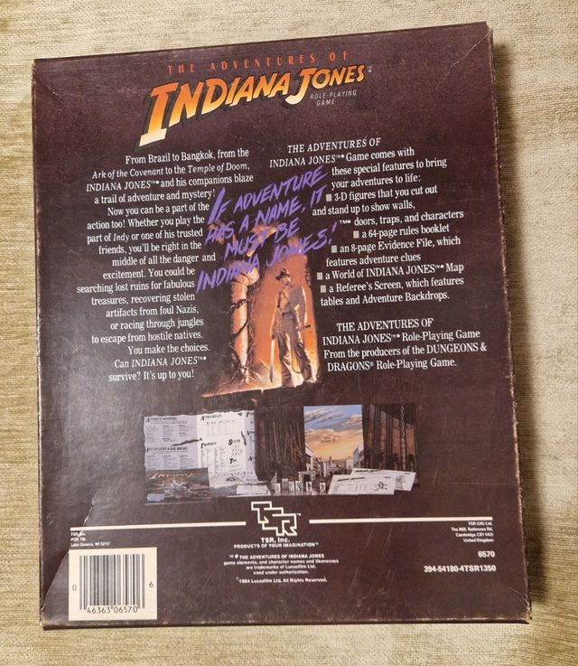 Indiana Jones, The Adventures RPG TSR6570