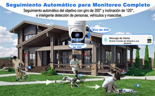 Cámara Vigilancia WiFi Exterior 360° 32GB