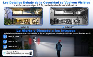 Cámara Vigilancia WiFi Exterior 360° 32GB