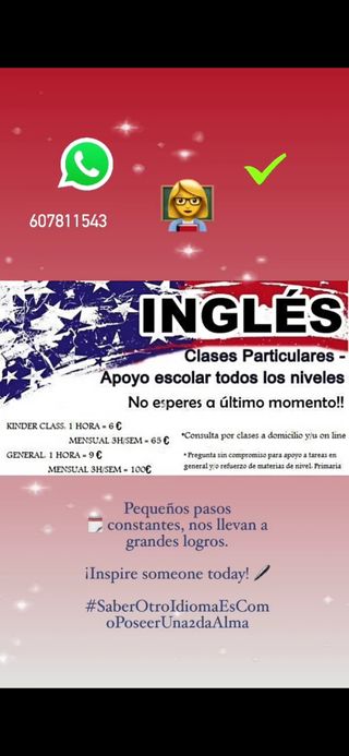 Clases de Inglés /Curso conversacional/ Regreso a
