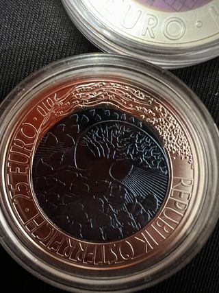 2 Monedas 25 euros niobio Austria 2010 2011