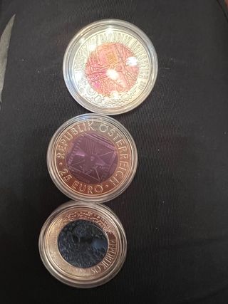 2 Monedas 25 euros niobio Austria 2010 2011