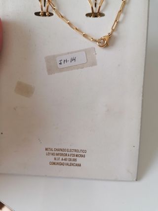 Conjunto dorado chapado en oro