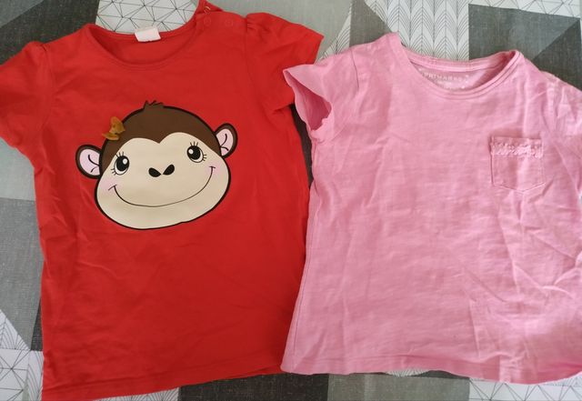 Lote 4 camisetas manga corta niña