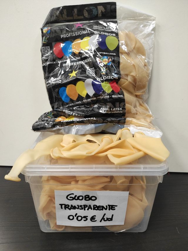 Globos transparente.Bolsa de 100 uds o por ud.