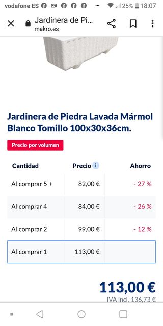 Jardineras de piedra