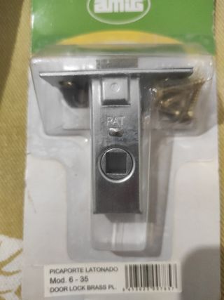 PICAPORTE AMIG. MOD6 35MM LATONADO  x 2€ CADA UNO.