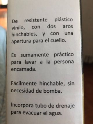 Lavacabezas hinchable 