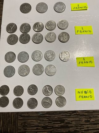 Lote de 84 monedas francesas 