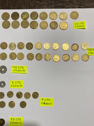 Lote de 84 monedas francesas 