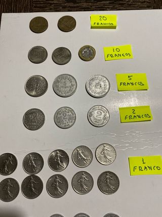Lote de 84 monedas francesas 