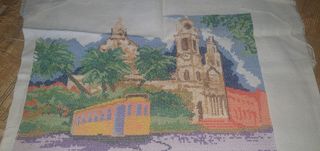 bordado em ponto cruz Elétrico  de Lisboa