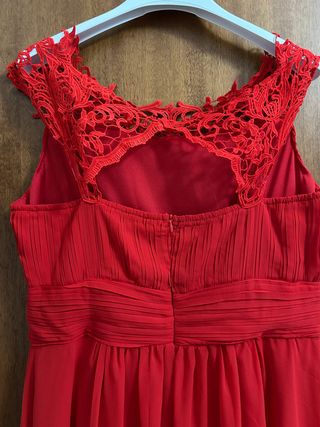 Vestito elegante da cerimonia lungo rosso