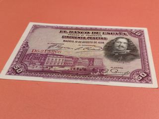 Billete 50 Pts. 1.928, Velázquez