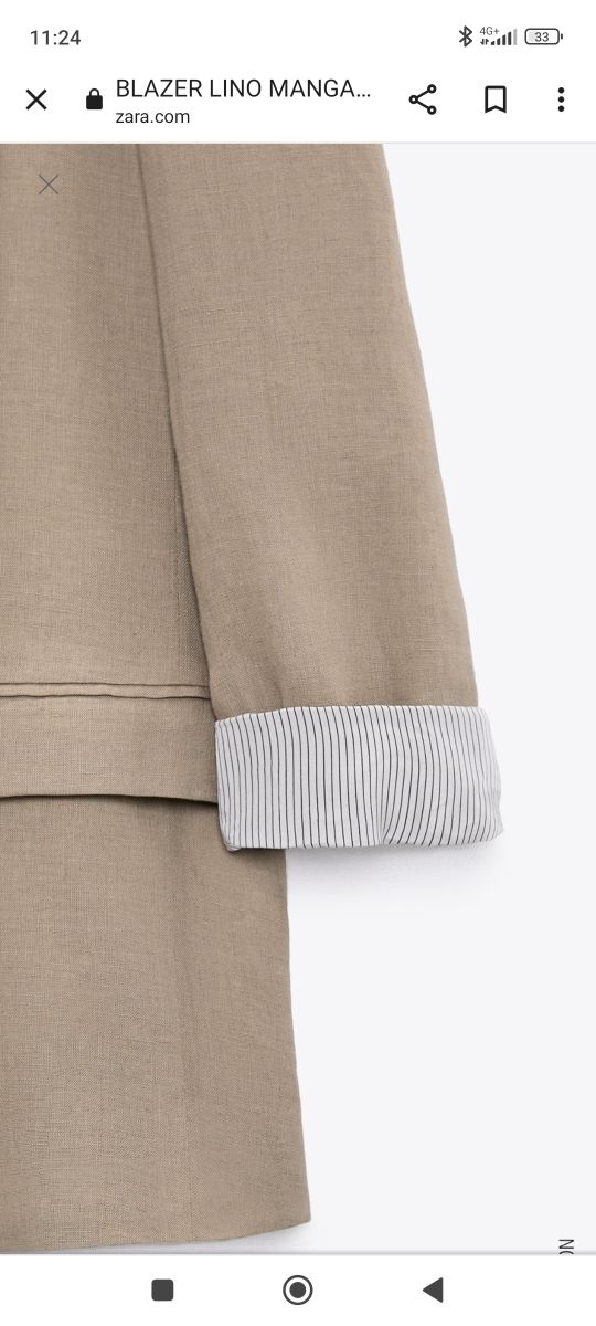 BLAZER ZARA LINO A ESTRENAR T.XS