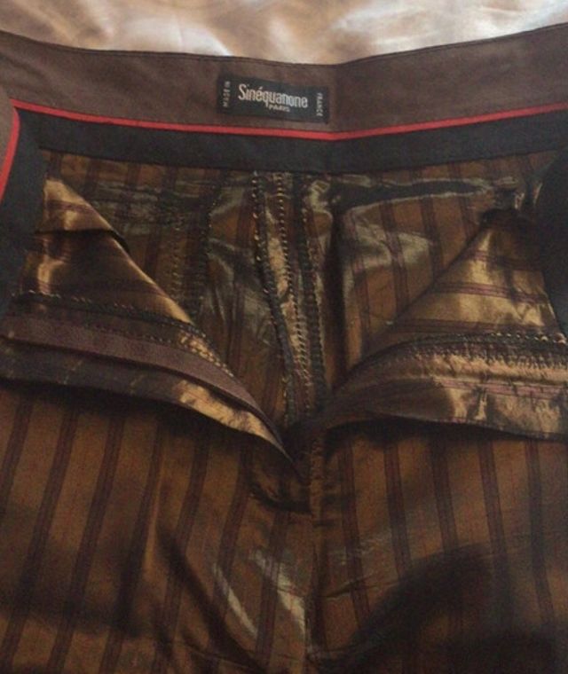 Pantalón recto rayas