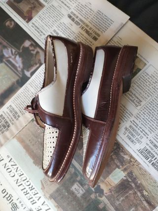 zapatos escolar años 50. aprox talla 32