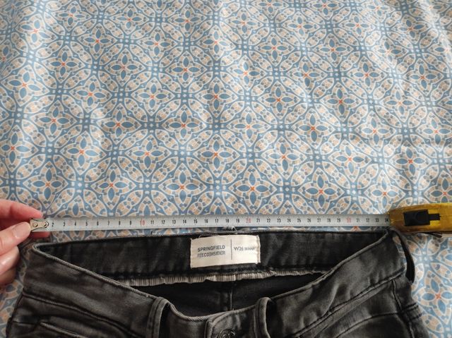 Vaquero skinny negro gris hombre Springfield 26