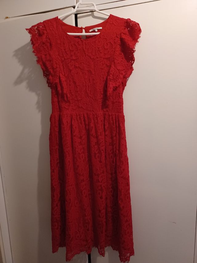 ELEGANTE VESTIDO DE INVITADA ROJO