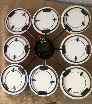 Reloj - Marco 8 fotos colores pared