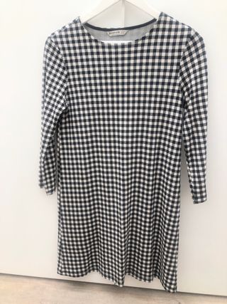 Vestido cuadros corto