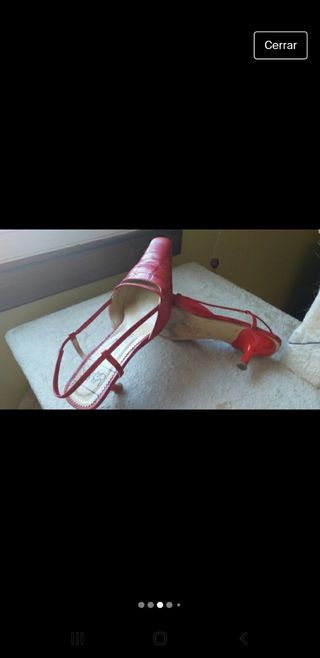 zapato sandalia rojo