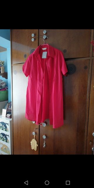 blusa roja larga
