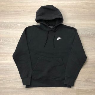 Sudadera Nike club fleece negra basic 