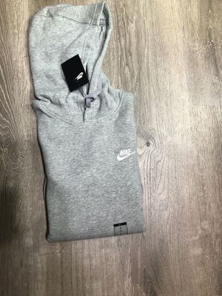 Sudadera Nike club fleece gris basic 