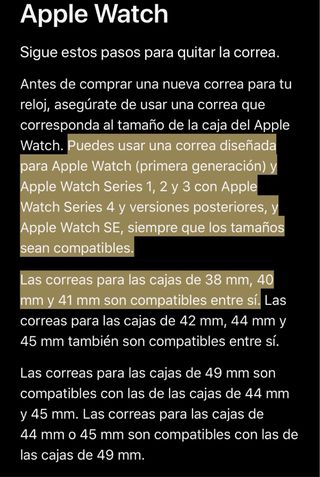 Correa pulsera reloj Apple Watch