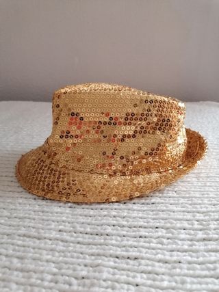 Sombrero dorado para carnaval unisex.