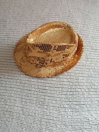 Sombrero dorado para carnaval unisex.
