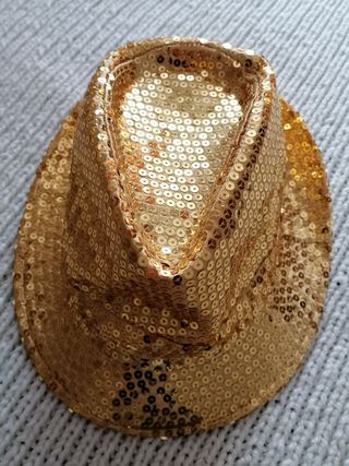 Sombrero dorado para carnaval unisex.