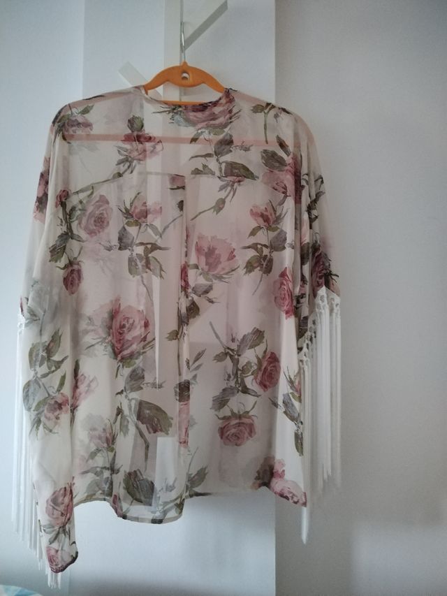 Kimono/bolero gasa con flecos