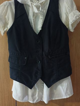 chaleco + camisa