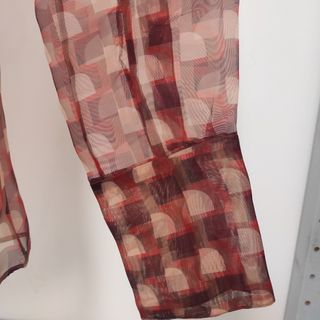Camisa transparente estampada Zara. XS