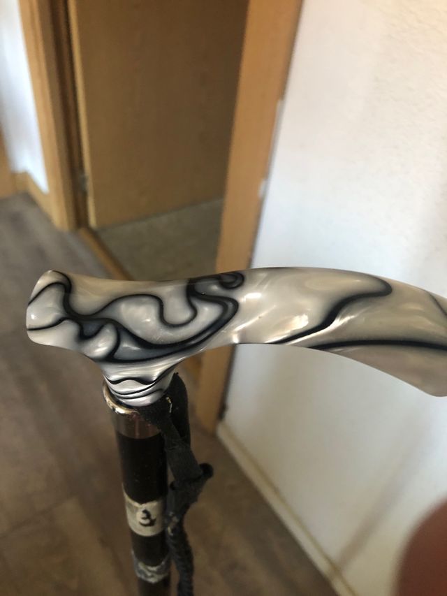 Bastón con empuñadura de nacar