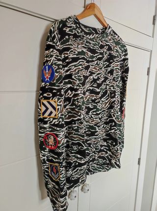 Sudadera hombre XL estampado militar