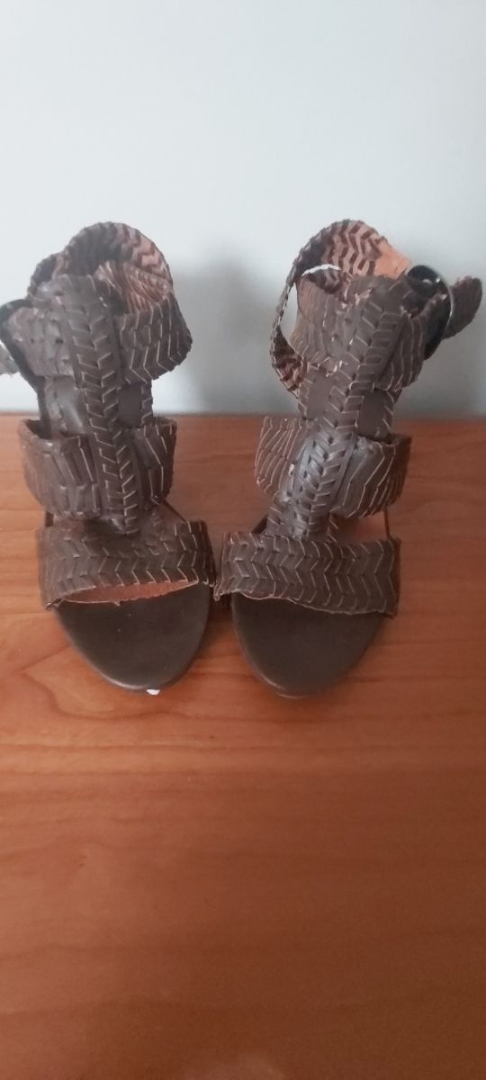 zapato, talla41 mujer trenzado con tacón