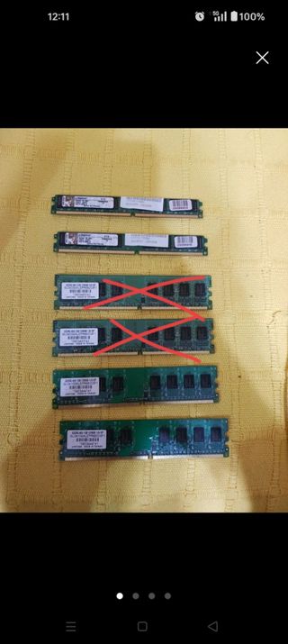lote memorias ram ddr2 (2x2gb) + 2gb 
