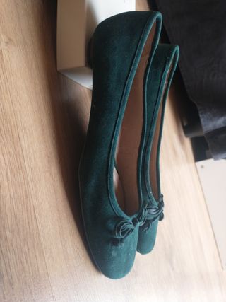 Manoletinas UNISA Número 40 Ante Verde