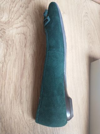 Manoletinas UNISA Número 40 Ante Verde