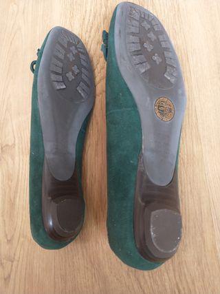 Manoletinas UNISA Número 40 Ante Verde