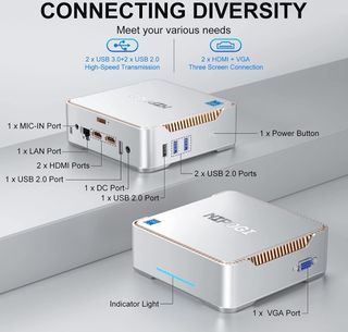 NiPoGi GK3PRO Mini PC Windows 11,Intel Celeron N51