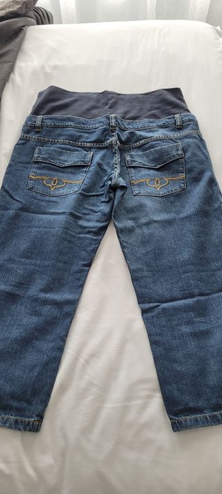 Pantalón premama tejano media pierna