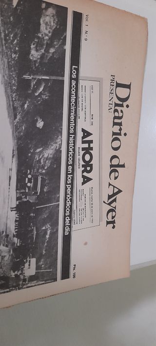 Periódicos antiguos.  Diario de Ayer