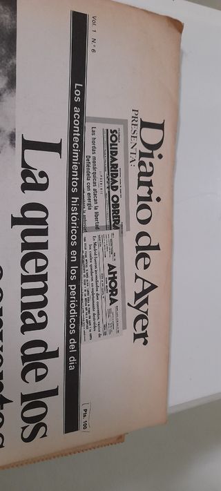Periódicos antiguos.  Diario de Ayer