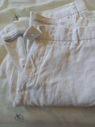 Pantalón de lino Adolfo Domínguez.Talla 42.